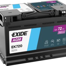 Start-Stop Akumulator EXIDE Start-Stop AGM EK720 (72Ah, 12V, 760A) *ZALOGA*