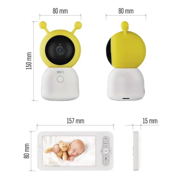 GoSmart vrtljiva otroška varuška IP-500 GUARD z monitorjem in wi-fi - Image 3