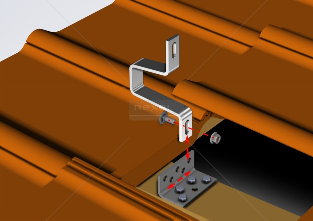 S1 Nosilna konstrukcija za 12 PV modulov (v ravni vrsti) - slika 4