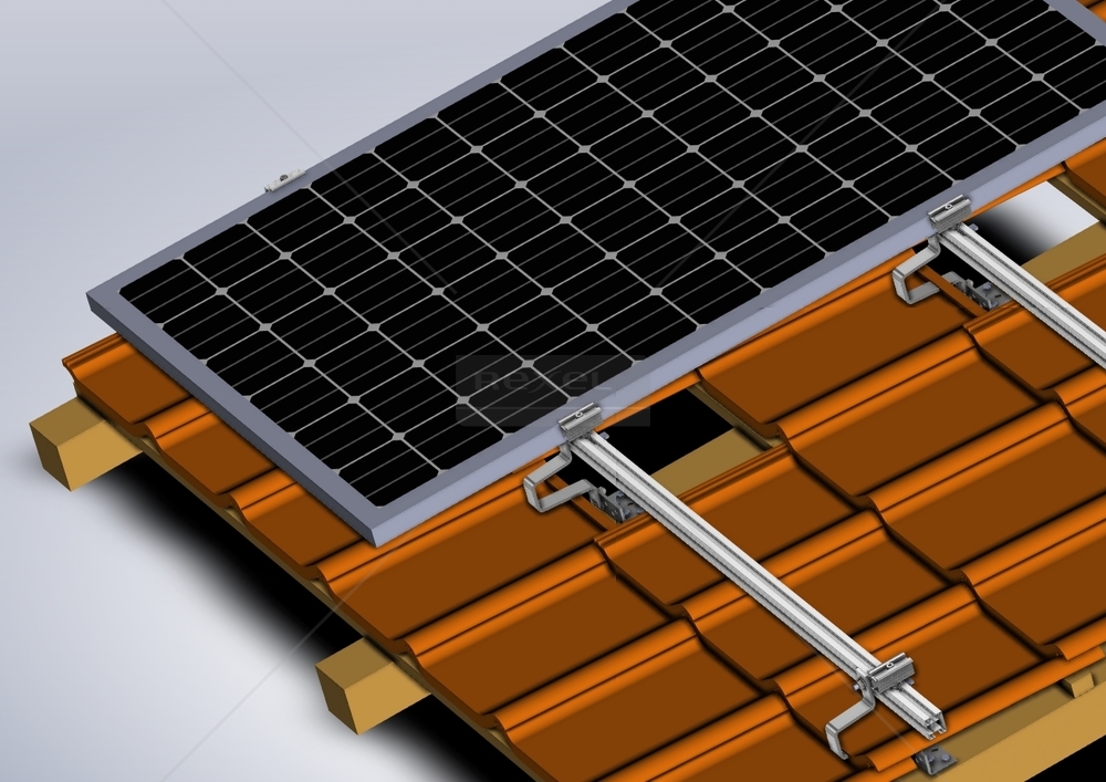 S1 Nosilna konstrukcija za 12 PV modulov (v ravni vrsti) - slika 2