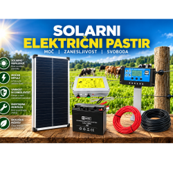 Solarni (PASTIR)-Pašni KOMPLET AKUMAX 100-5J (Deluje brez Elektrike)