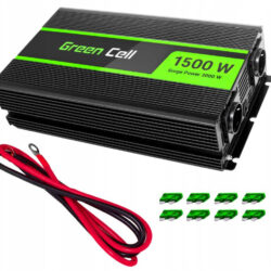 Razsmernik GREENCELL 12V 1500W (modificirani sinus)