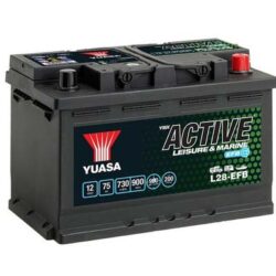 Akumulator YUASA L28-EFB 75Ah D+ avtodom, camper, čoln, solar