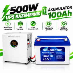 Rezervno napajanje UPS za PEČI in črpalke (500W) 40Ah ali 100Ah