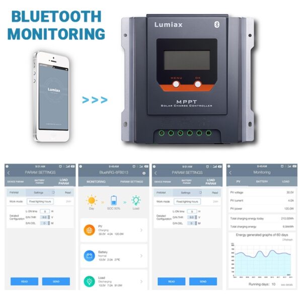 MPPT Regulator polnjenja 20A 12V - MT2075-BT bluetooth - Image 4