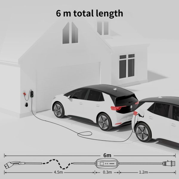 Potovalna polnilna postaja za električna vozila AC Type 2 16A/380V 11kW + vtičnica 230V, 3,7kW 5m + torbica - slika 3