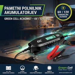 Pametni polnilnik akumulatorjev Green Cell 12V / 24V (ACAGM07)