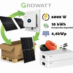 Li-ion sončna elektrarna Growatt 4 kWp s 10 kWh hranilnikom – celovita off-grid solarna rešitev
