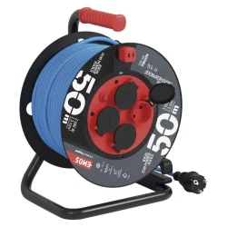 Vremensko odporen kabelski kolut EMOS Weatherproof 50 m (4x vtičnica, IP44, 1.5 mm²)
